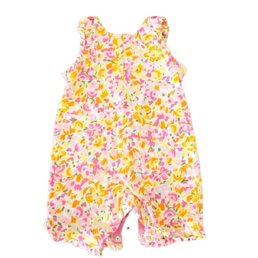 Hanna Anderson flowery romper size 6-12 mo